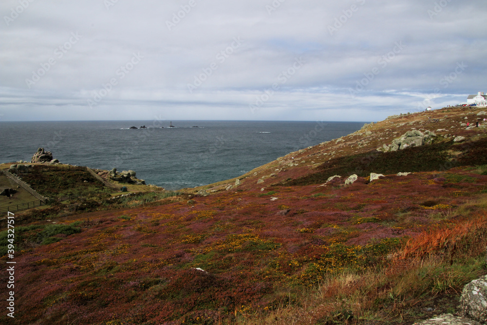 A view of the Cornish Coast at Lands End A view of the Cornish Coast at Lands End