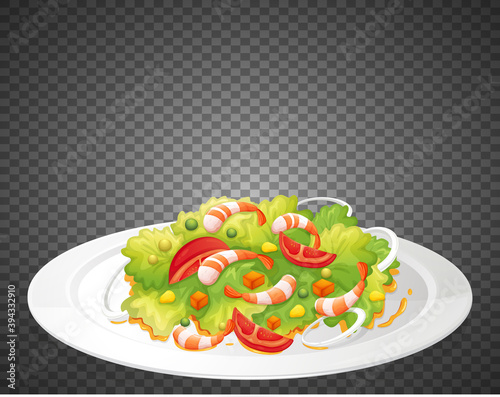 Healthy salad on transparent background