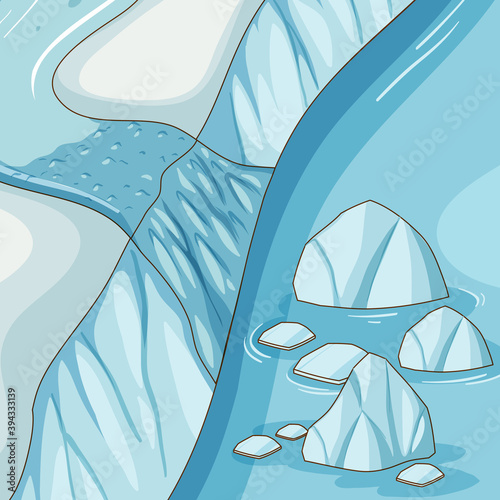 Empty nature of Arctic Antarctic ice river