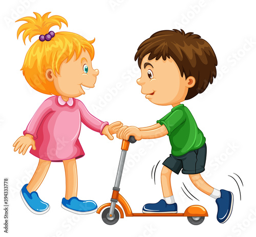 Isolated children cartoon character