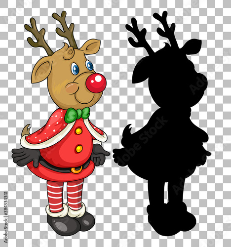 Xmas deer cartoon character