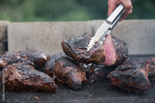 meat on the grill