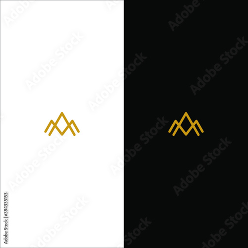Triangle A Letter Logo. DESIGN Elegant and modern letter A logo, luxury gold triangle lettering
