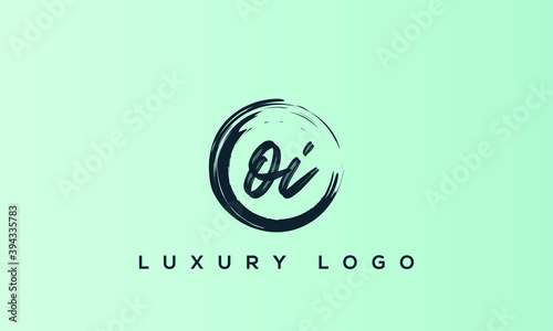 OI Letter Logo Alphabet Design Template Vector