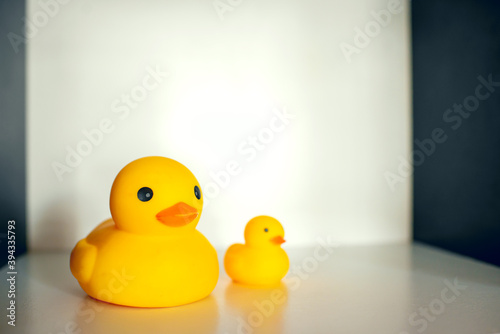 Rubber duck on the white table © wichaiphoto