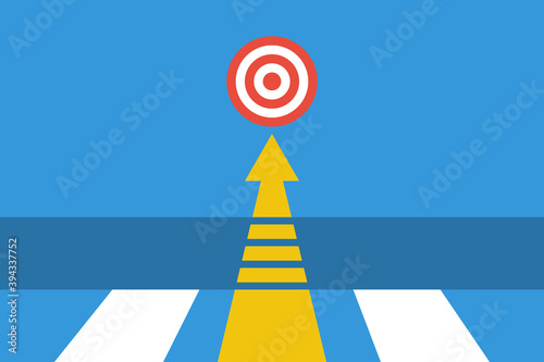 only one way is right, flat vector illustration