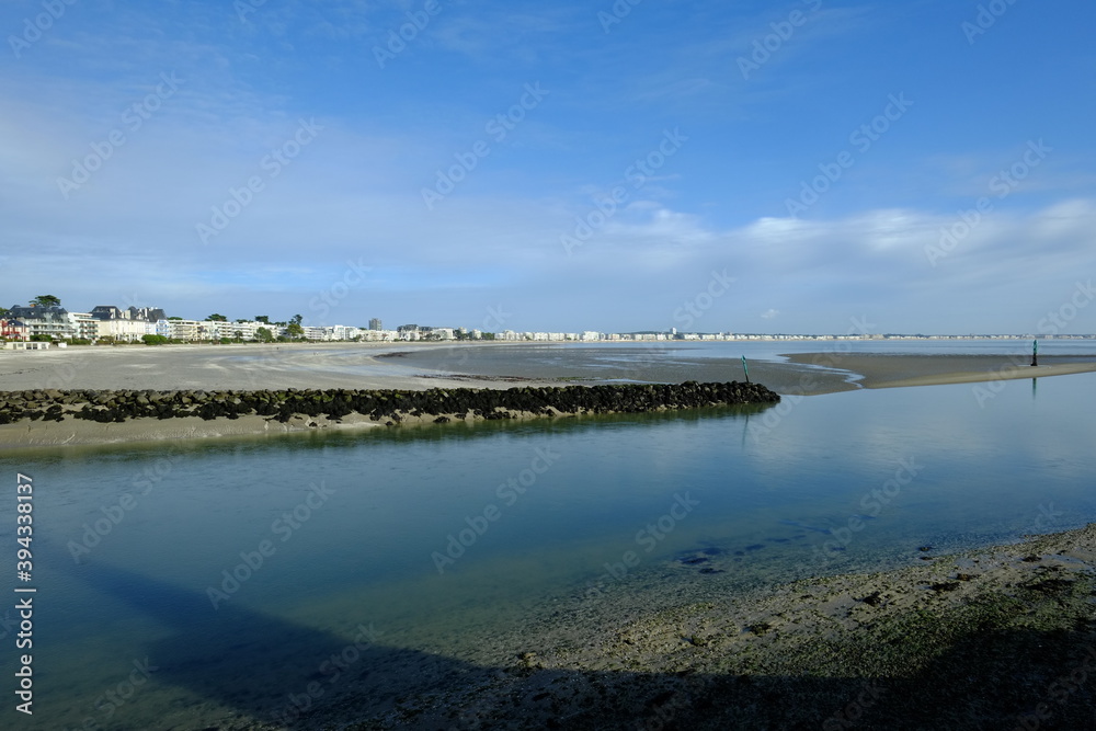 The bay of la Baule at low tide. autumn 2020