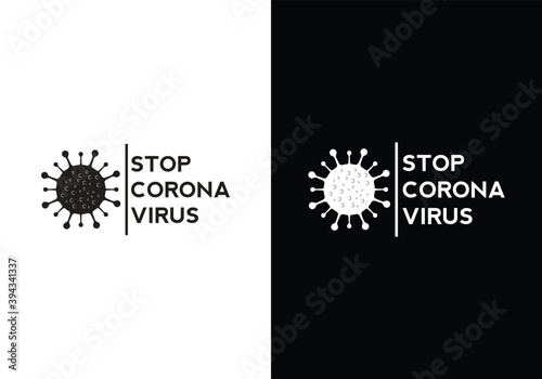 Coronavirus (Covid-19). Symbol of the fight against coronavirus. Stop virus sign.
