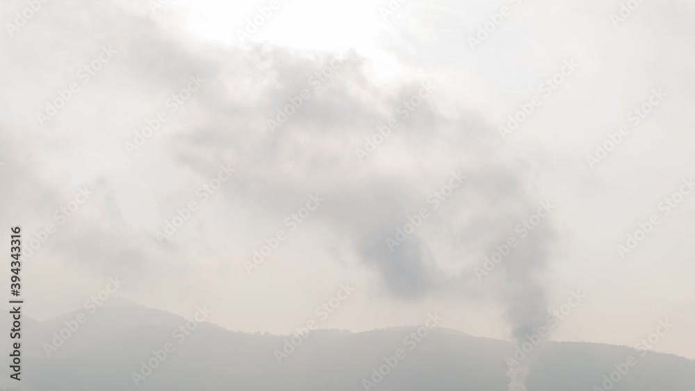 Smoke factory bright mist smog industry production 4k Smoke factory bright mist smog industry production 4k