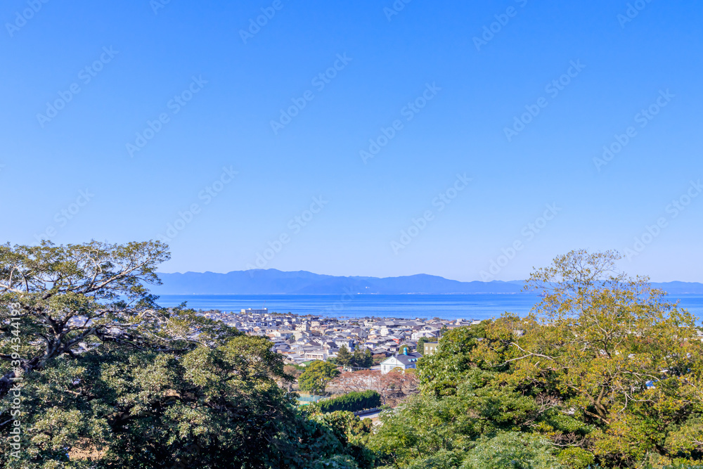 彦根城から見た琵琶湖　滋賀県彦根市　Biwako lake seen from Hiokone castle