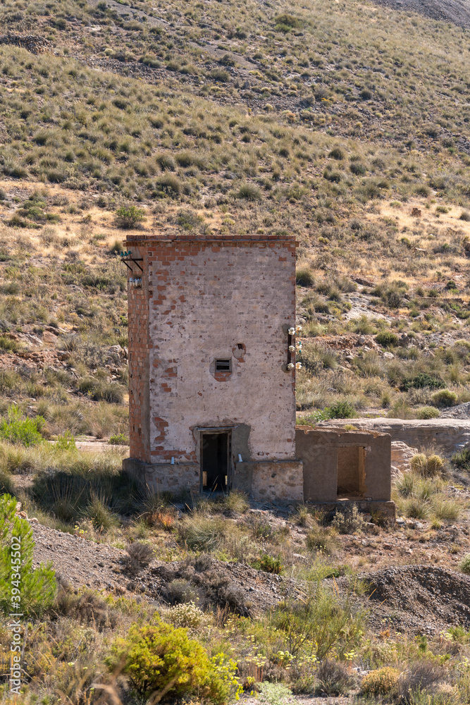 Old building in an abandoned mining complex