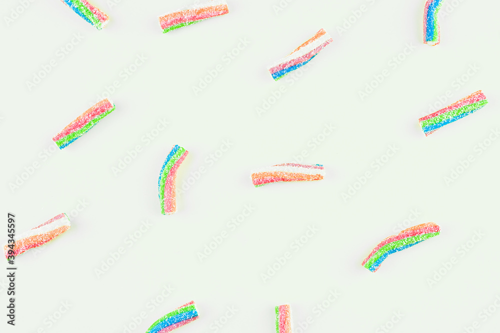 Top view of yummy jelly candies. Top view of yummy jelly candies.
