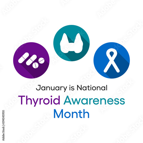 Vector illustration on the theme of National Thyroid Disease awareness month observed each year during January.