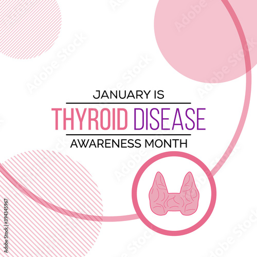 Vector illustration on the theme of National Thyroid Disease awareness month observed each year during January.