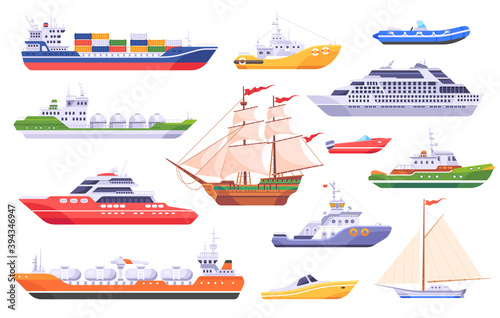Fototapeta Set of maritime ships