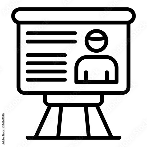 Mentor banner icon. Outline mentor banner vector icon for web design isolated on white background