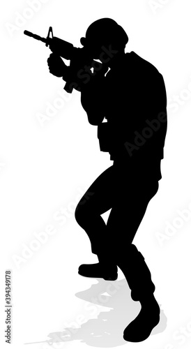 Military army armed forces soldier silhouette