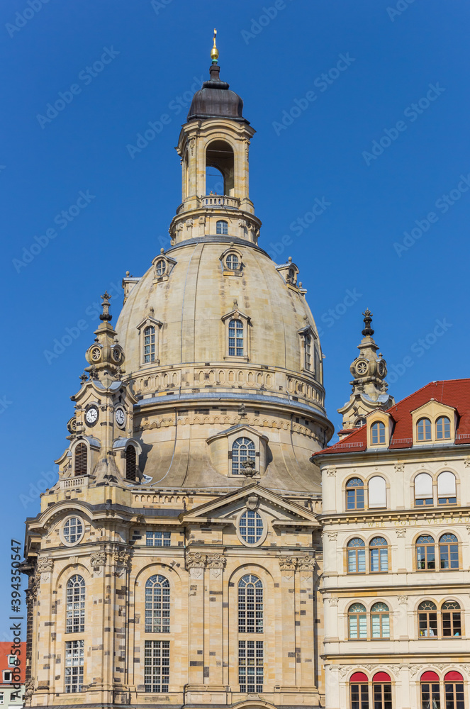 Dome of the historic Frauenkirche church in Dresden, Germany