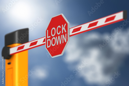 closed automatic barrier wi...