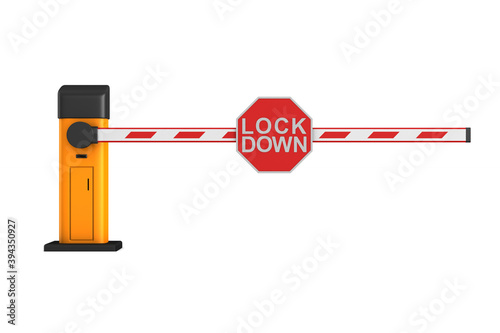 closed automatic barrier wi...