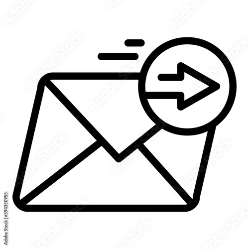 Speed email icon. Outline speed email vector icon for web design isolated on white background