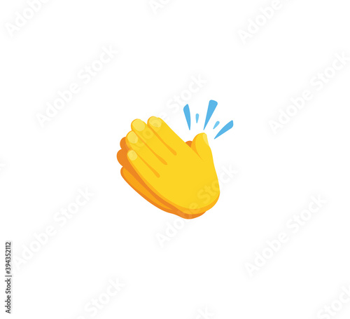 Clapping hands emoji gesture vector isolated icon illustration. Clapping hands gesture icon