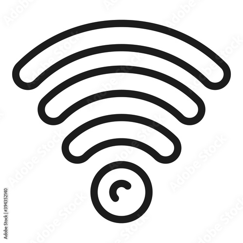 Wifi hub icon. Outline wifi hub vector icon for web design isolated on white background