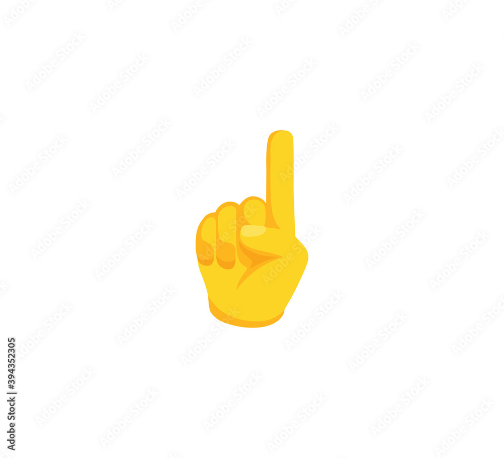 Finger up emoji gesture vector isolated icon illustration. Finger up gesture icon Finger up emoji gesture vector isolated icon illustration. Finger up gesture icon
