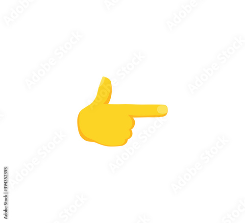 Index Finger Pointing Right emoji gesture vector isolated icon illustration. Index Finger Pointing Right gesture icon