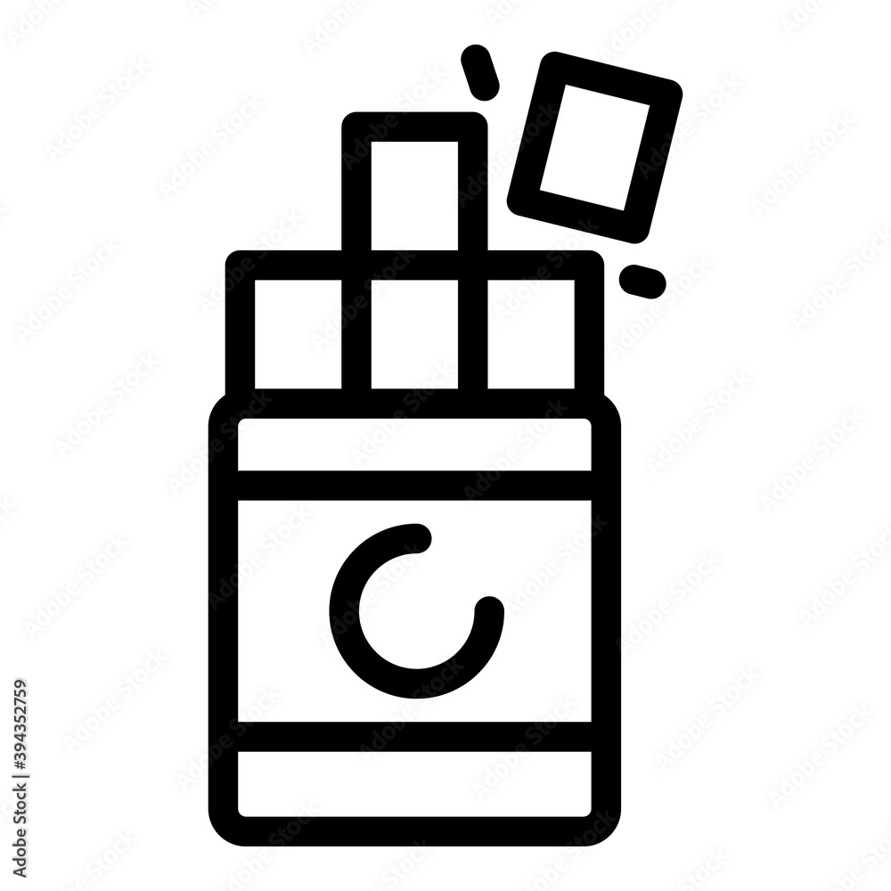 Cocoa bar icon. Outline cocoa bar vector icon for web design isolated on white background Cocoa bar icon. Outline cocoa bar vector icon for web design isolated on white background