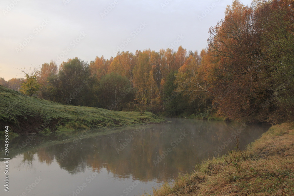 Autumn in the forest and near the river Autumn in the forest and near the river