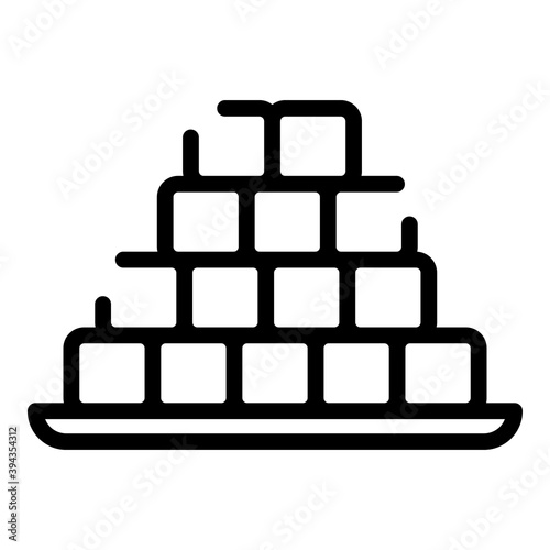 Turkish sweets icon. Outline turkish sweets vector icon for web design isolated on white background