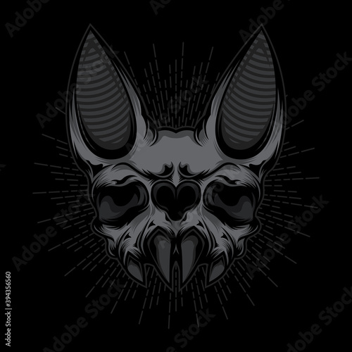 bat skull vector design