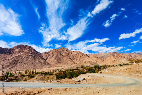 Scenic mountain landscape in Ladakh  India