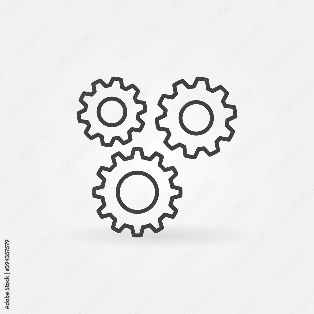 Settings vector concept icon or sign in outline style Settings vector concept icon or sign in outline style