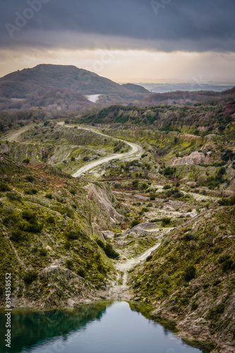 Mining area near St Dennis and st Austel china clay Cornwall England uk 