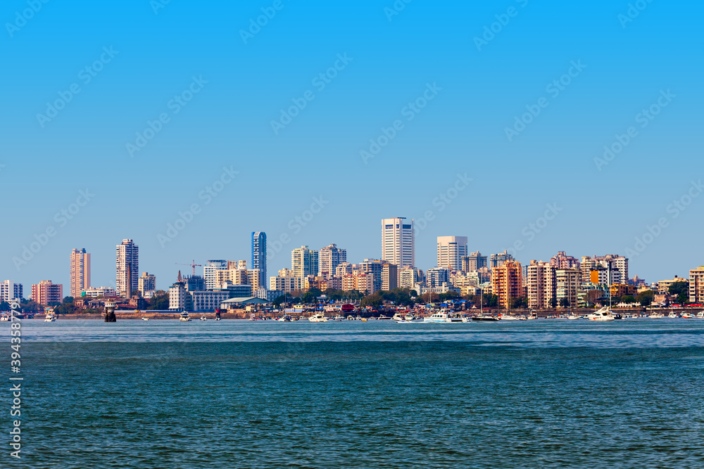 Mumbai city skyline panoramic view, India