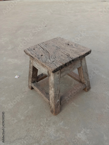 old-fashioned wooden stool