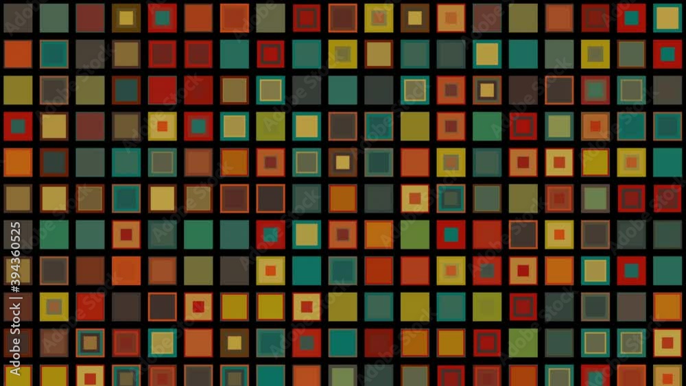 Funky retro tile pattern animation
