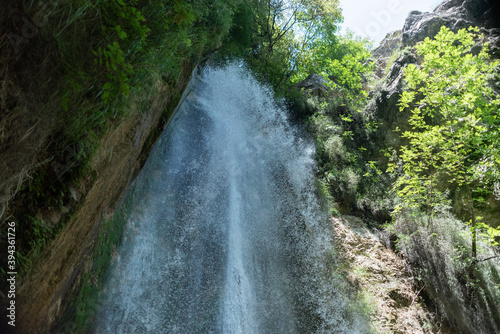 Senerchia waterfalls, WWF naturalistic oasis, in Campania, Salerno. View of the route, panoramas and details of nature. photo