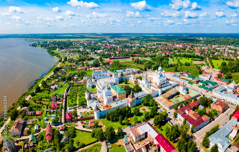 Rostov Kremlin aerial panoramic view, Russia