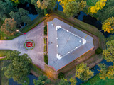 Triangular palace in Poland
