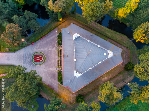 Triangular palace in Poland photo