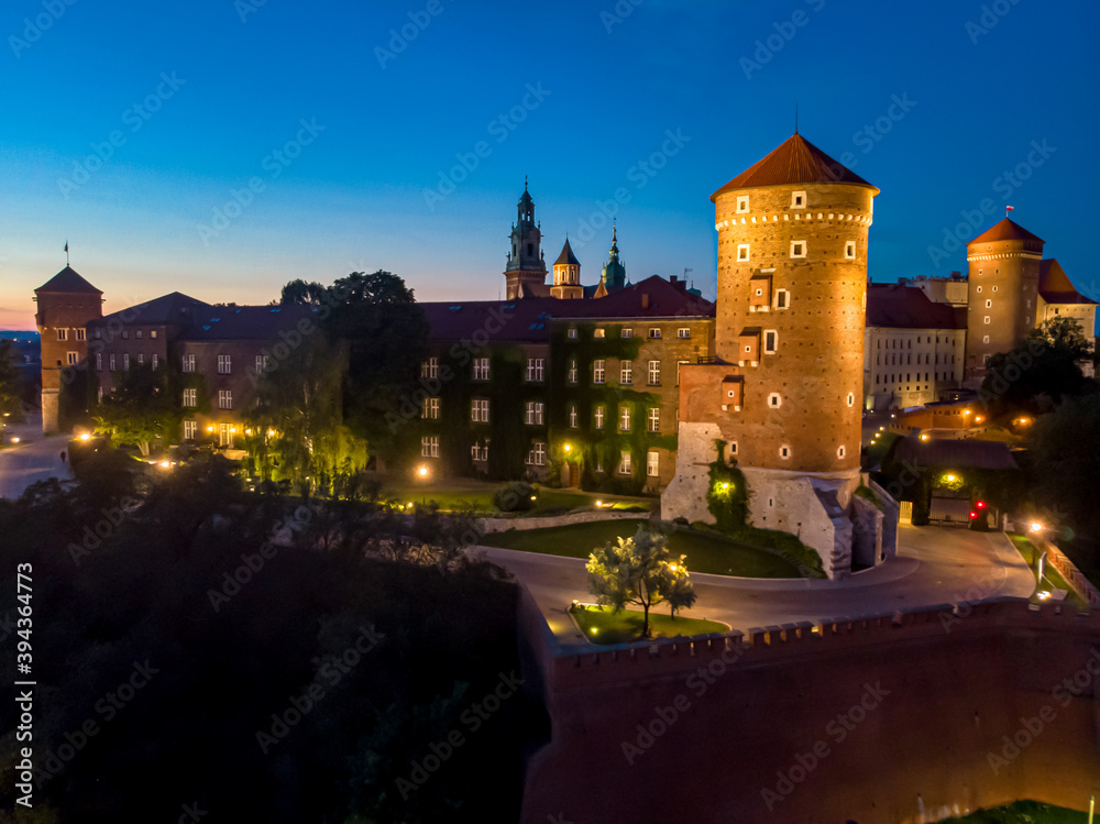 Cracow in the evening