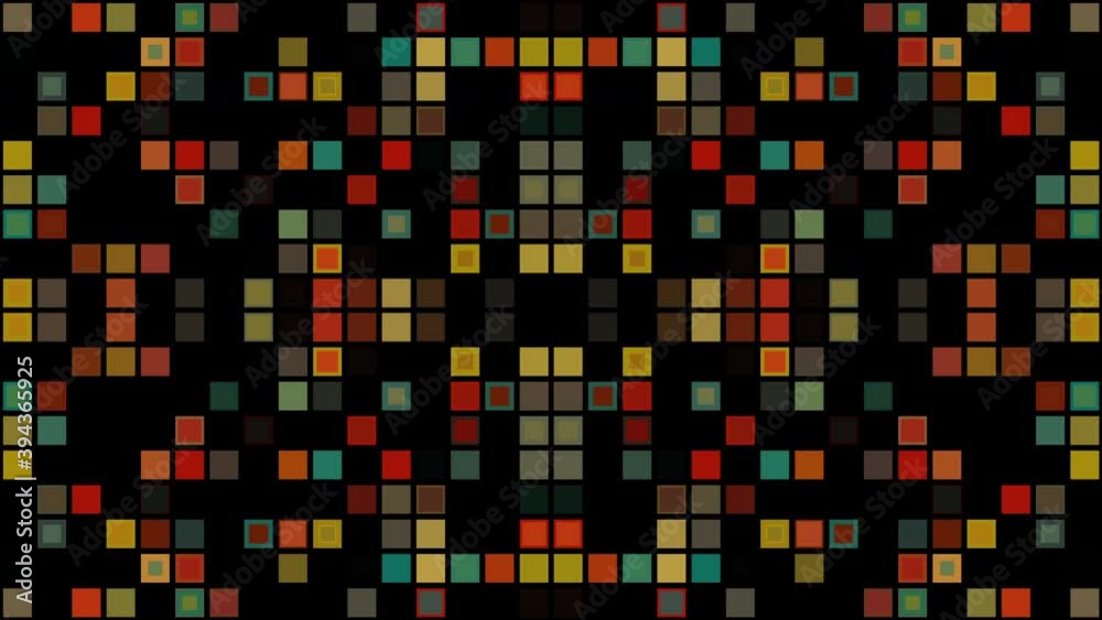 Digital pattern of animated groovy squares Digital pattern of animated groovy squares