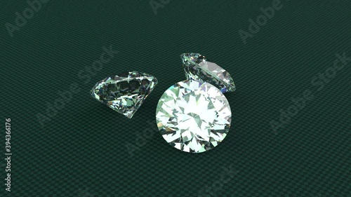 輝く宝石の3D動画。