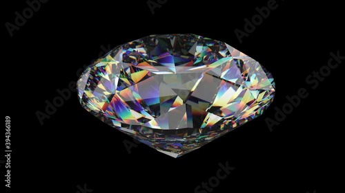 輝く宝石の3D動画。