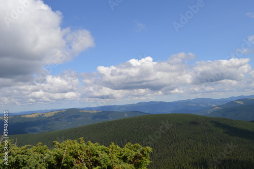 landscape with mountains and sky