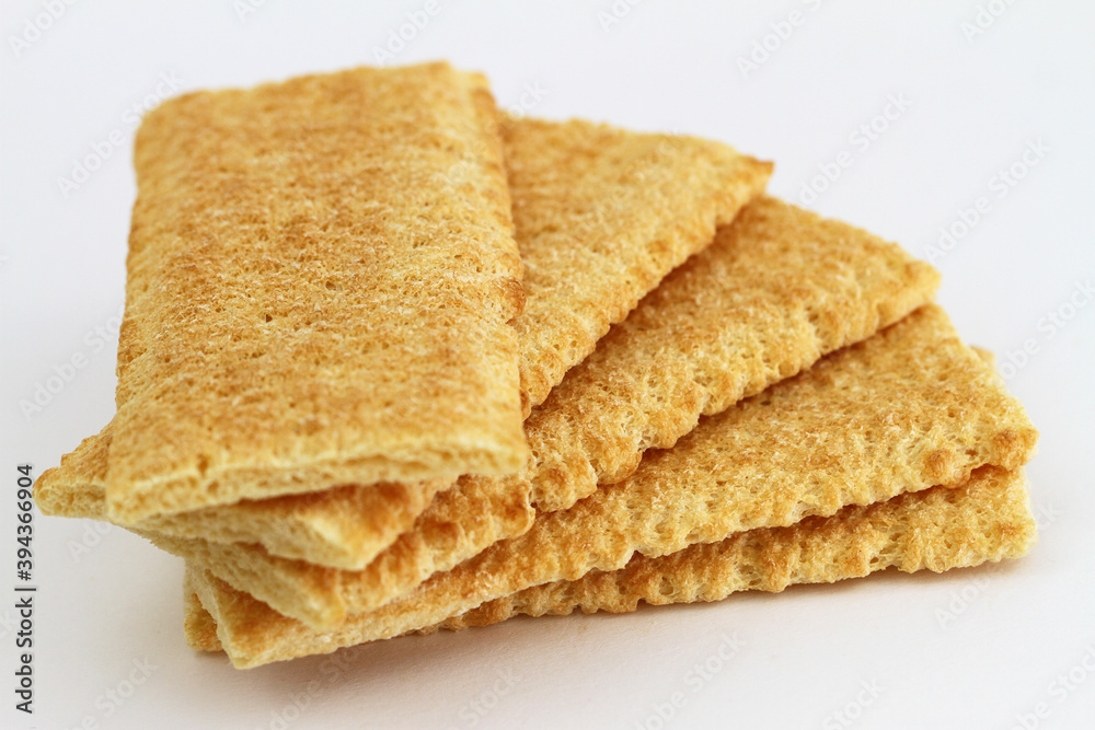 Stack of gluten free corn crisp bread
Stack of gluten free corn crisp bread