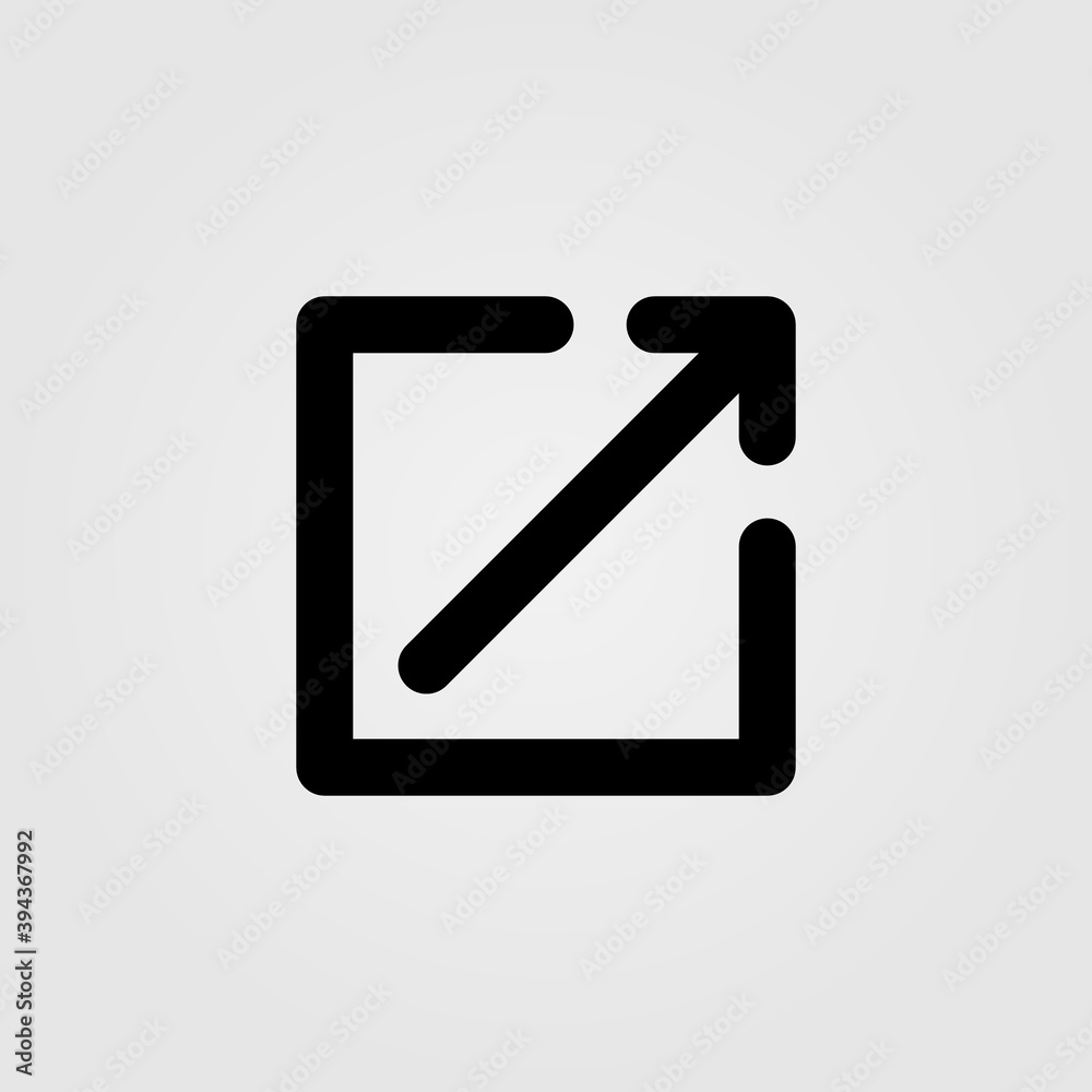 External link icon in line style. Trendy link button symbol for website design. External link icon in line style. Trendy link button symbol for website design.